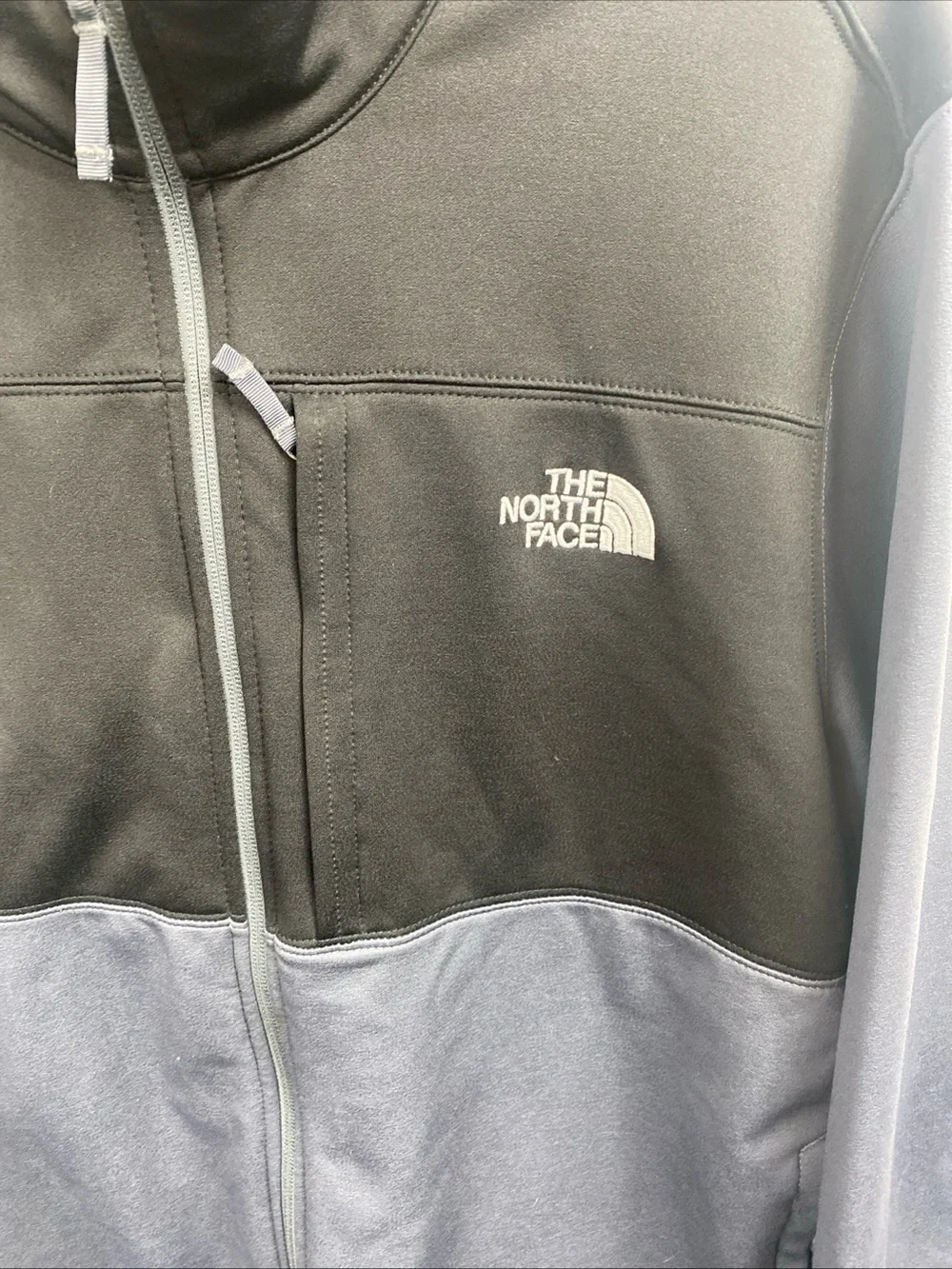 The North Face Men's Black Gray Full Zip Jacket XL Outdoor Casual Extra Large